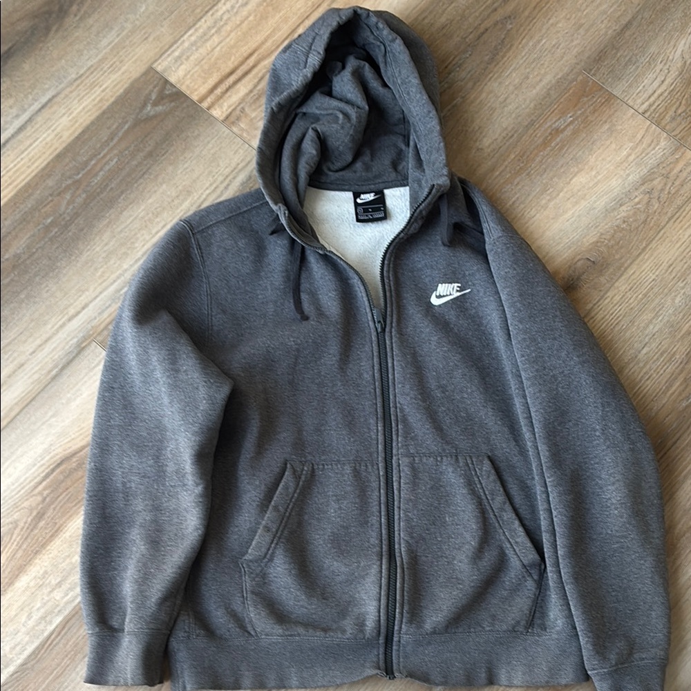 Nike Sportswear Club Fleece Dark Gray Hoodie - Size Medium / M